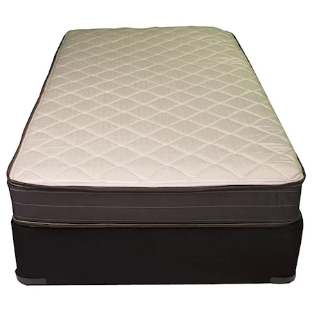 Twin Cushion Euro Innerspring Mattress and White Box Foundation